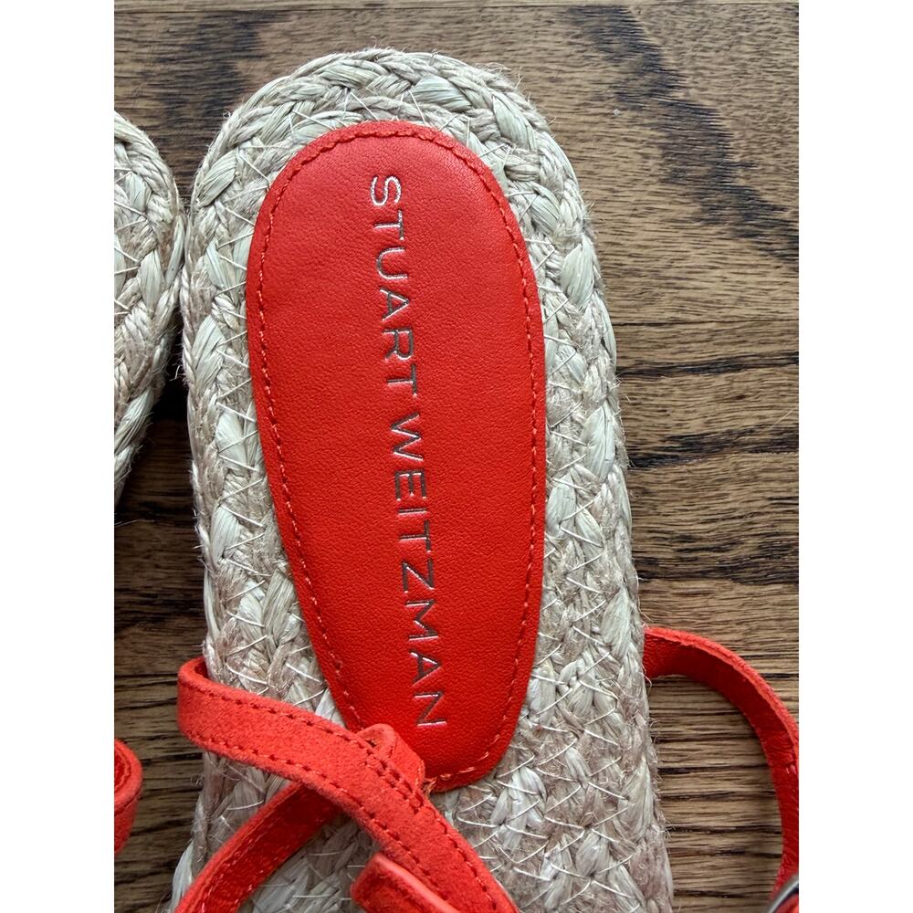 Stuart Weitzman Felicity Espadrille Slingback Orange Sandal Sz 8‎ - Picture 10 of 15